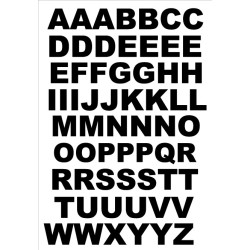 Alphabet en adhésif 30mm noir