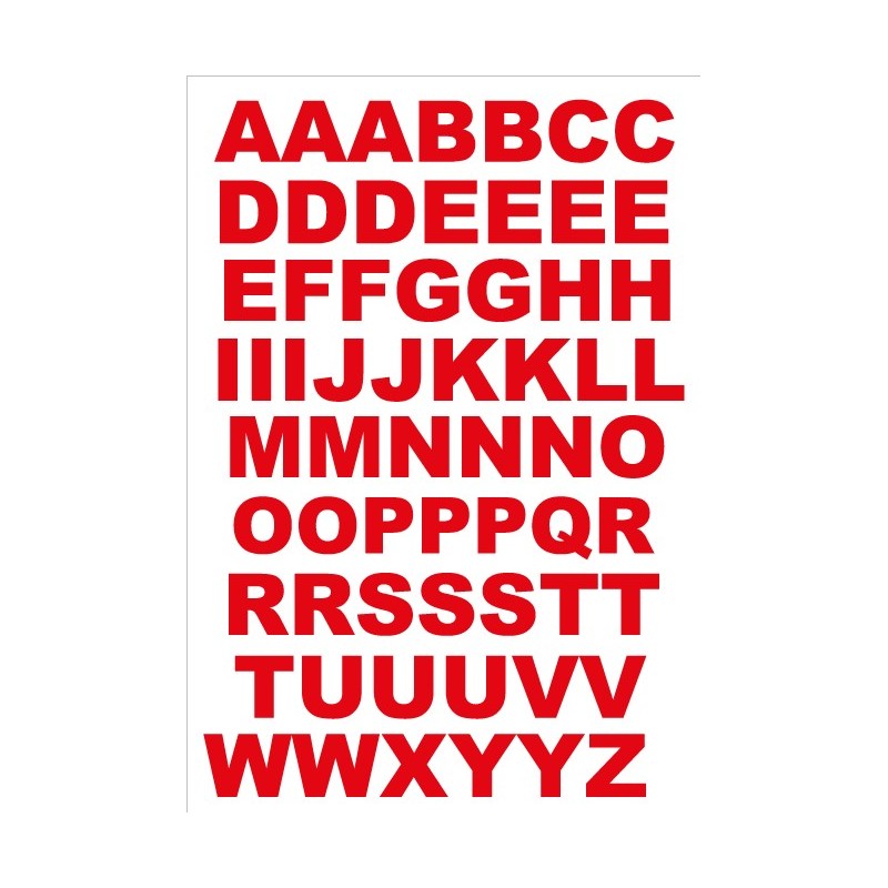Alphabet en adhésif 20mm noir