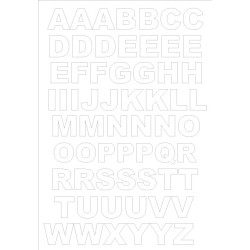 Alphabet en adhésif 30mm noir