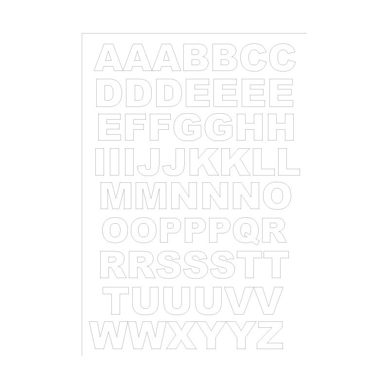 Alphabet en adhésif 50mm noir