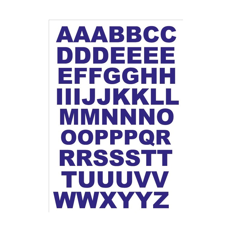 Alphabet en adhésif 50mm noir