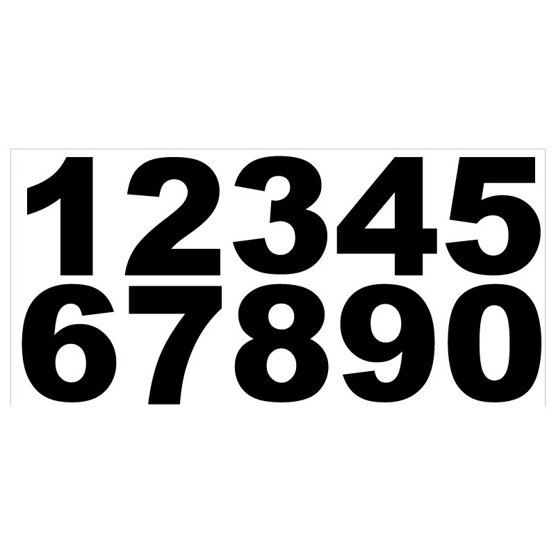 chiffre en adhésif 40mm blanc