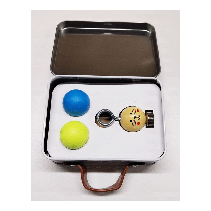 Coffret métal avec ramasse boules et cochonnets bonne fête papa