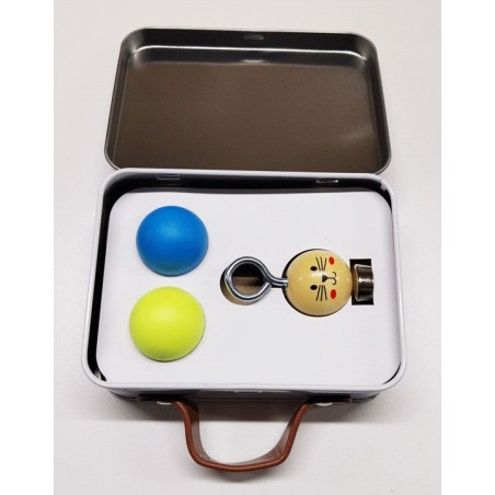 Coffret métal avec ramasse boules et cochonnets bonne fête papa