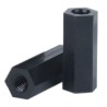 Entretoise Hexagonale en Nylon Noir ou Blanc, Colonne Femelle, Double Passage, Plastique