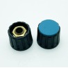 Bouton de potentiomètre axe 6mm bleu