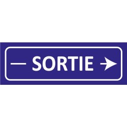 Signalétique adhésives sortie droite