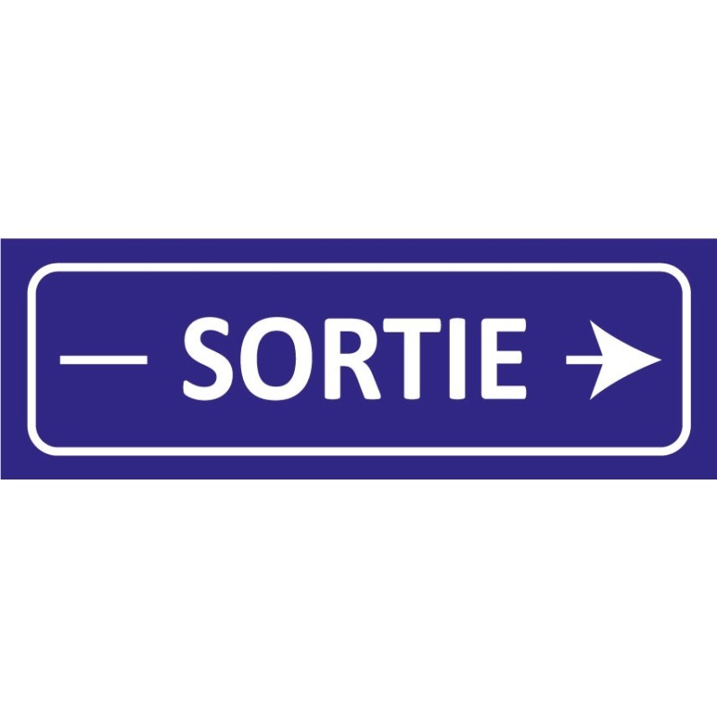 Signalétique adhésives sortie droite
