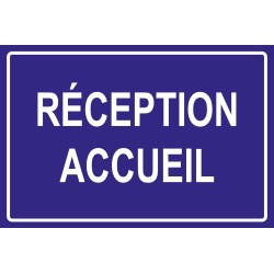 Panneau reception accueil