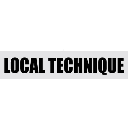 Signalétique de porte local technique