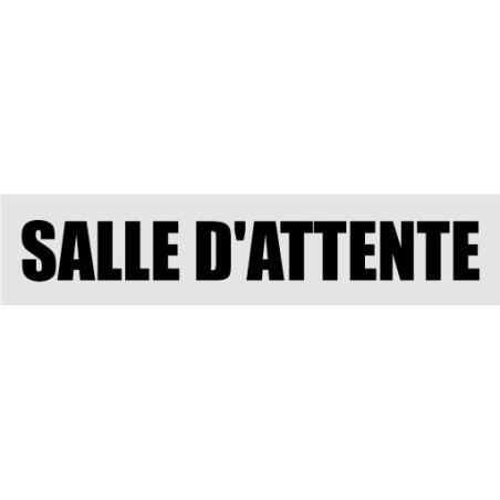 Signalétique de porte salle d'attente
