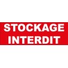 Adhésif stockage interdit
