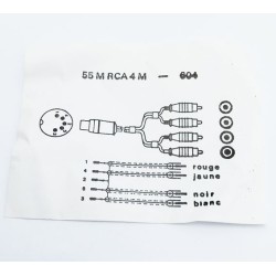 Adaptateur din 5 broches - rec mâle