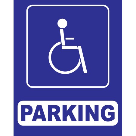 Panneau parking handicapé
