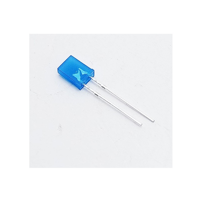 Led bleu transparente rectangulaire