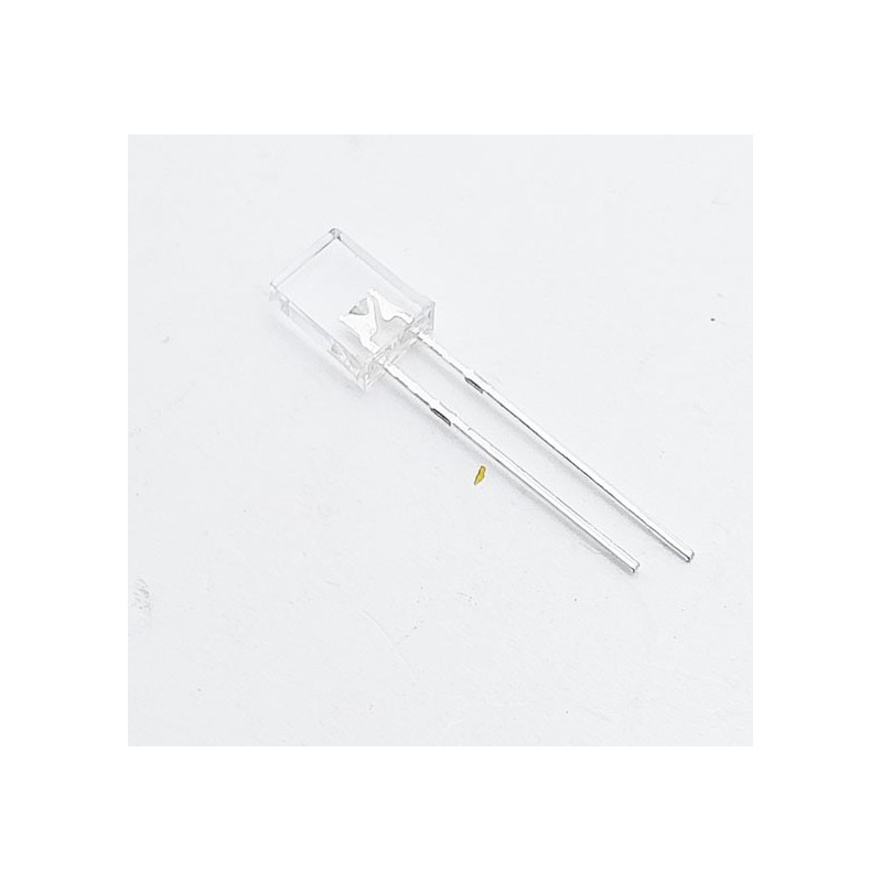 Led blanche transparente rectangulaire