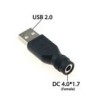 Adaptateur usb 2.0 mâle à DC 3.5