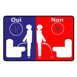 Panneau merci de faire dans la cuvette