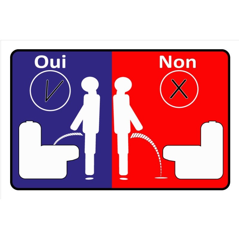 Panneau merci de faire dans la cuvette