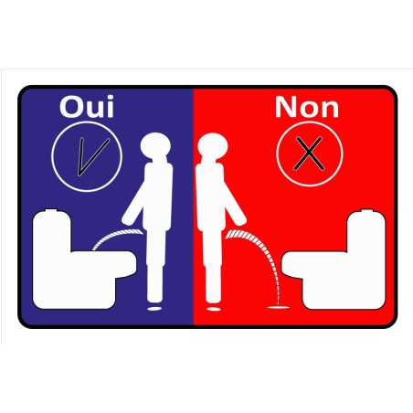 Panneau merci de faire dans la cuvette