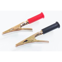 Pince crocodile rouge et noire